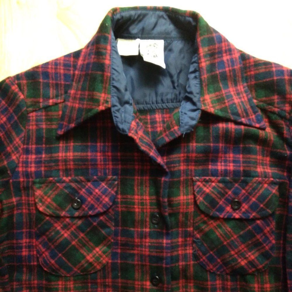 Vintage Kennington Flannel Wool Button Down Shirt